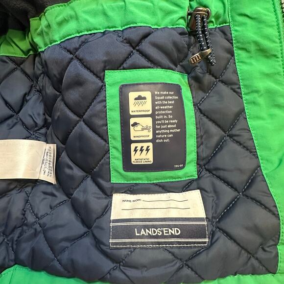Lands' End Green Squall Winter Coat sz M (10-12) - Picture 6 of 8